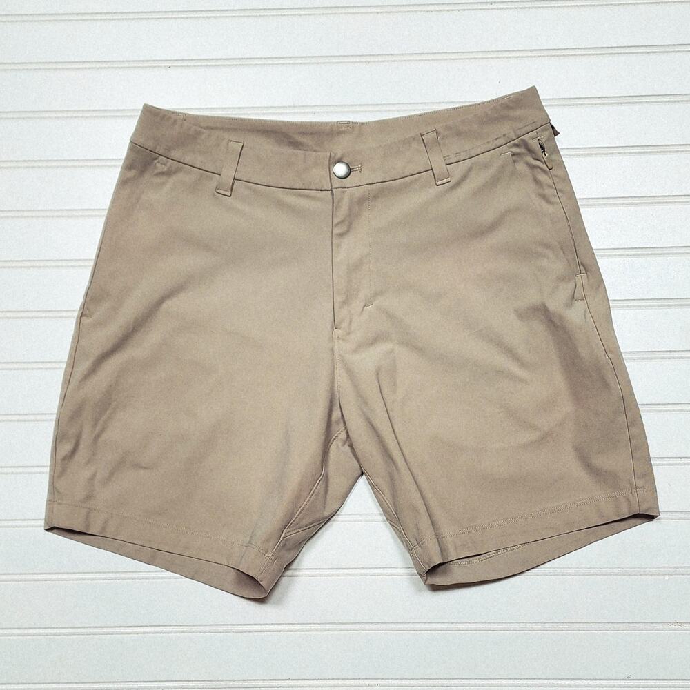 Lululemon Men's ABC Classic-Fit 7" Shorts Size 31 Beige/Tan Color